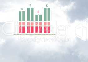 colorful chart statistics in sky