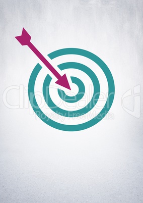 Business target and arrow icon