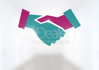 Business hand shake icon