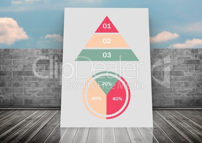 white board with colorful chart statistics