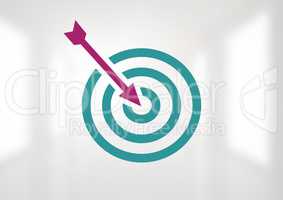 Business target with arrow icon