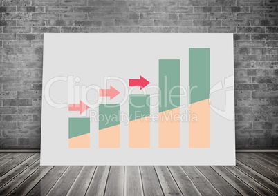 whiteboard with colorful chart statistics whiteboard with colorful chart statistics