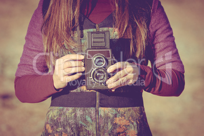 Woman taking photo