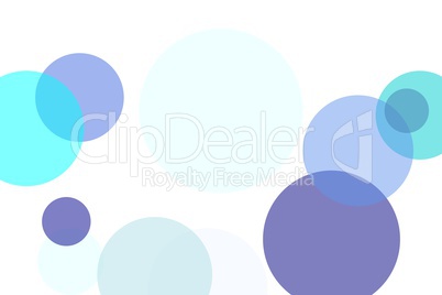 Abstract blue circles illustration background