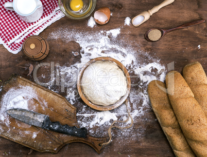 process of cooking bread from a yeast dough