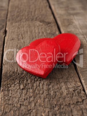 Valentines Day, red heart shapes