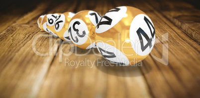 Composite image of balls of the lottery