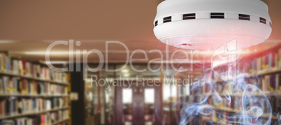 Composite image of smoke and fire detector