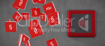 Composite image of double s letter logo sign icon element