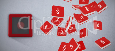 Composite image of double s letter logo sign icon element