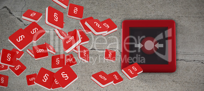 Composite image of double s letter logo sign icon element
