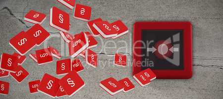 Composite image of double s letter logo sign icon element