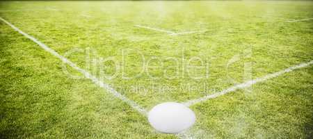 Composite image of rugby ball