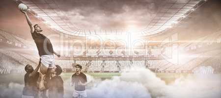 Composite image of digital composite image of stadium