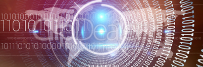 Spiral of shiny binary code Spiral of shiny binary code