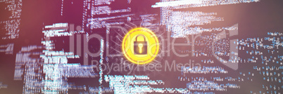 Composite image of vector icon of security logo