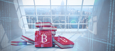 Composite image of bitcoin symbol