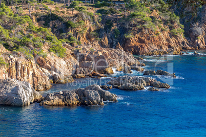 Nice detail from Costa Brava coastal in Spain, La Fosca