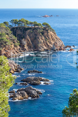 Nice detail from Costa Brava coastal in Spain, La Fosca