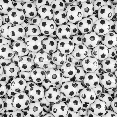 3d render - soccer balls