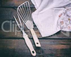 vintage iron fork and a spatula