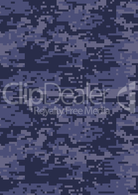 Digital dark blue military camouflage texture background