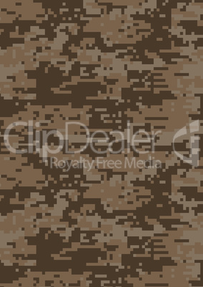 Digital dark brown military camouflage texture background