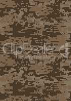 Digital dark brown military camouflage texture background