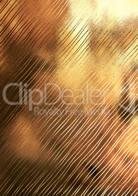 Crumped golden paper background with line pattern