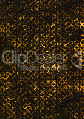 Crumped golden paper background with diamond pattern
