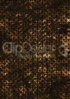 Crumped golden paper background with diamond pattern