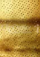 Crumped golden paper background with glitter pattern