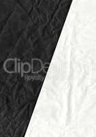 Black, white blank crumpled and grungy textured paper background
