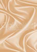 Golden fabric textured silk textile background with fold shadow