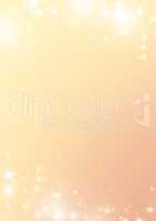 Golden gradient background, sparkle bokeh star and light border