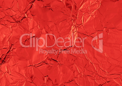 Christmas red shiny abstract crumpled paper background