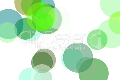 Abstract green circles illustration background