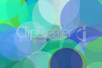 Abstract blue green circles illustration background