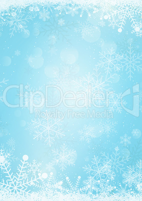 Christmas blackboard background with snowflake and xmas ball bor