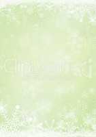 Pastel green winter snow holiday paper background