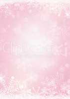 Pastel pink winter snow holiday paper background