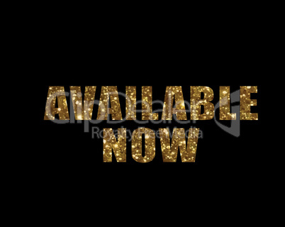 Golden glitter isolated word shop available now