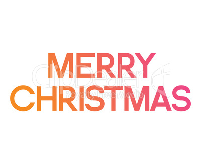 Gradient pink to orange serif front word Merry Christmas