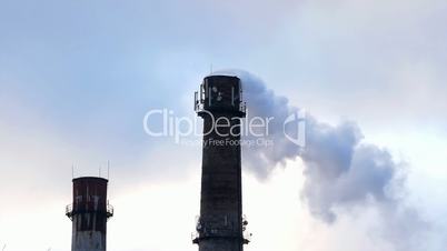 Industrial tube chimney smoke