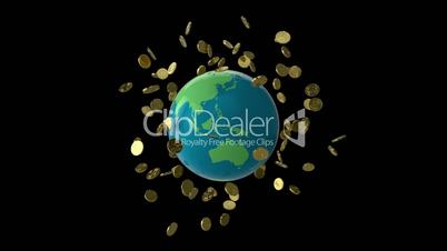 Globe Bitcoin Spin 3D