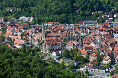 city Bad Urach at the suabien alb