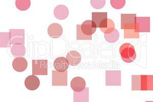 Abstract red circles squares illustration background