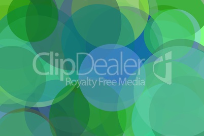 Abstract blue green circles illustration background