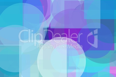 Abstract violet blue circles squares illustration background