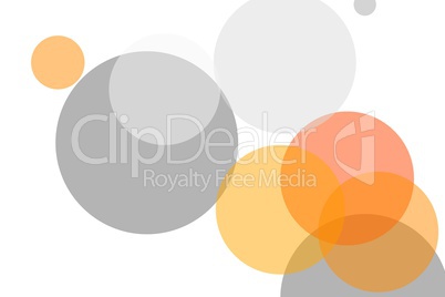 Abstract grey orange circles illustration background